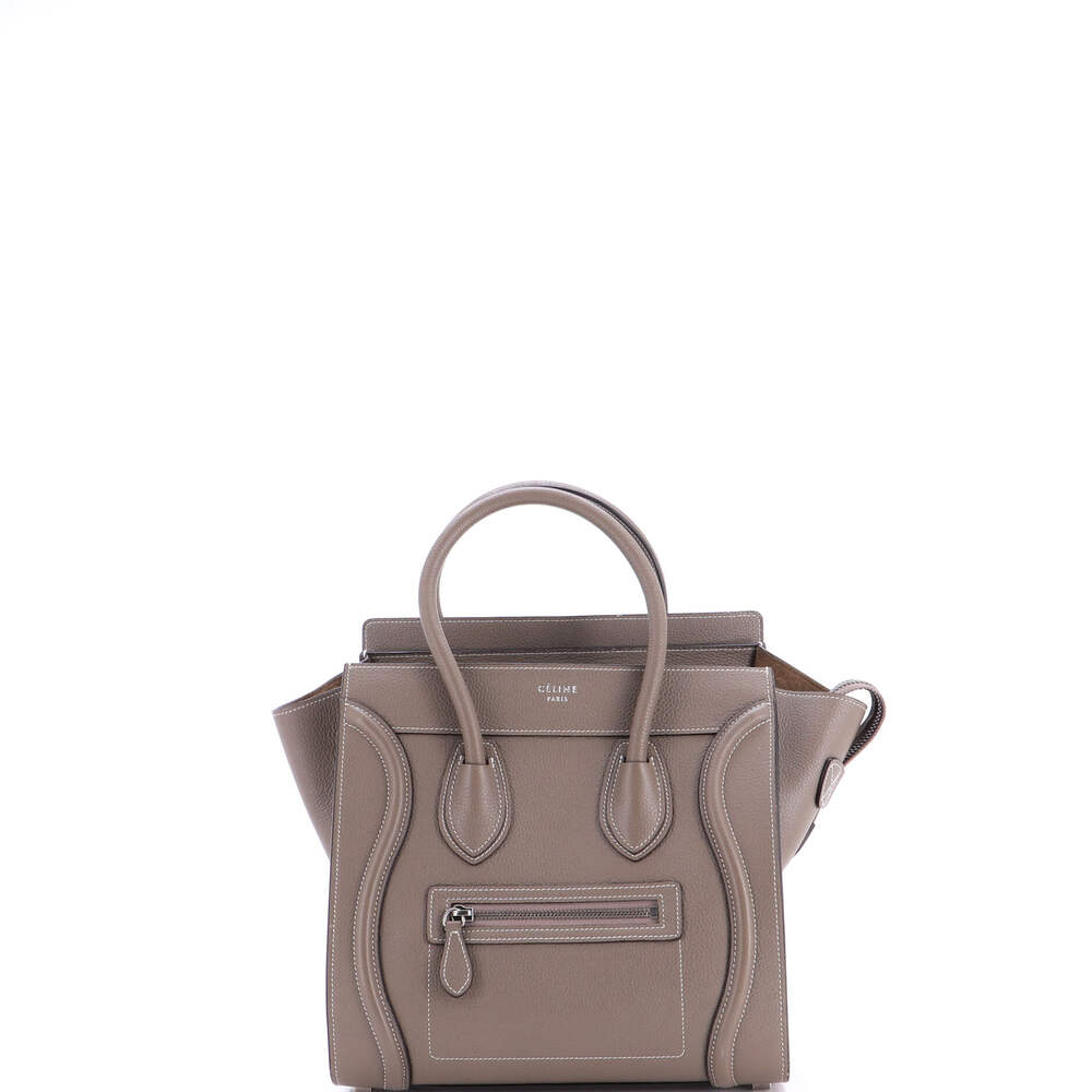 Celine Luggage Bag Grainy Leather Micro #268797C10B - Picture 1 of 7